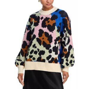 NEW FARM RIO Colorful Leopard Knit Sweater in Colorful Size XL NWT $230